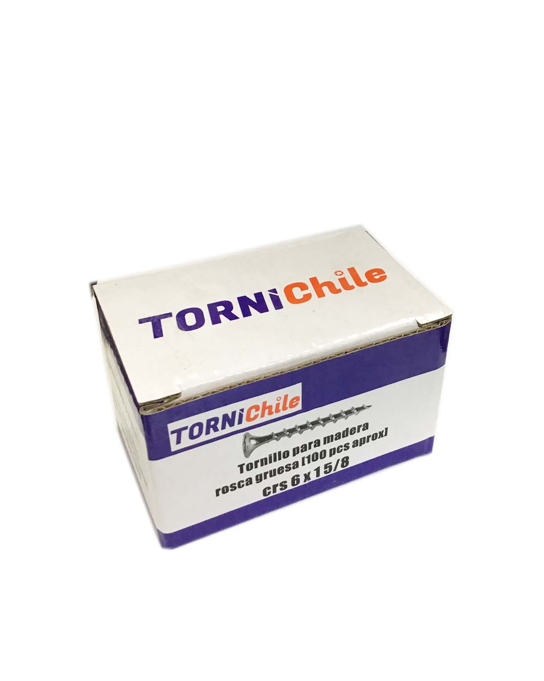 Tornillo Para MaderaRosca Gruesa 6X158″ 100 Unid